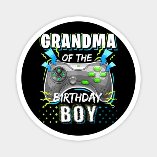 Grandma Of The Birthday Boy Matching Video Game Birthday Magnet